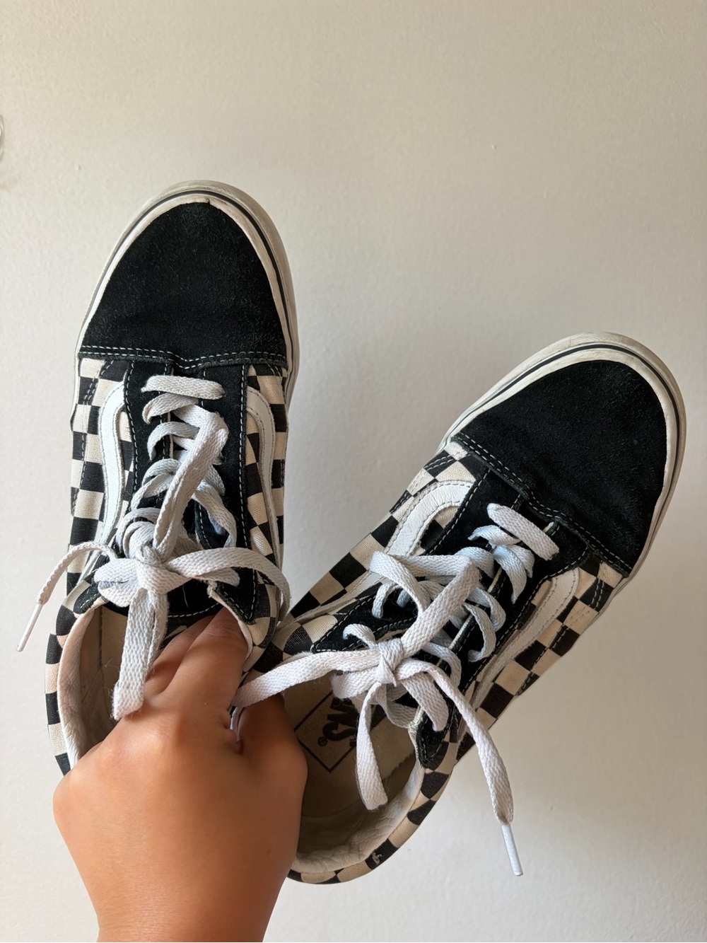 Vans Women’s Checkerboard Platform Sneakers - Picture 2 of 5